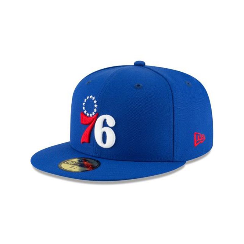 NBA Philadelphia 76ers Basic 59Fifty Fitted (FDV3273) - Blue New Era Caps